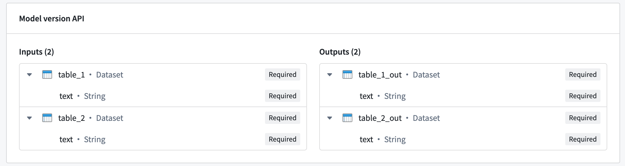 A model with multiple inputs and outputs.