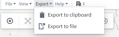 Export menu