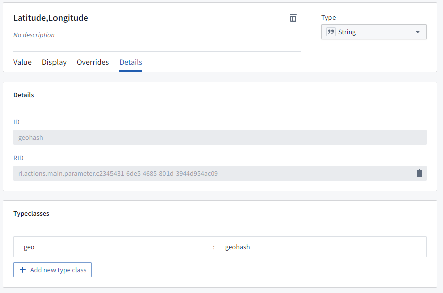 Geopoint Action parameter in the Ontology Manager