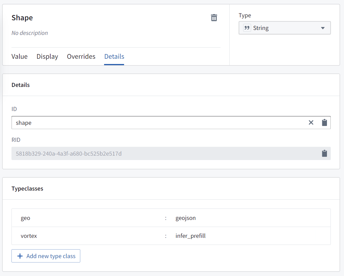 Update shape action parameter typeclasses in the Ontology Manager