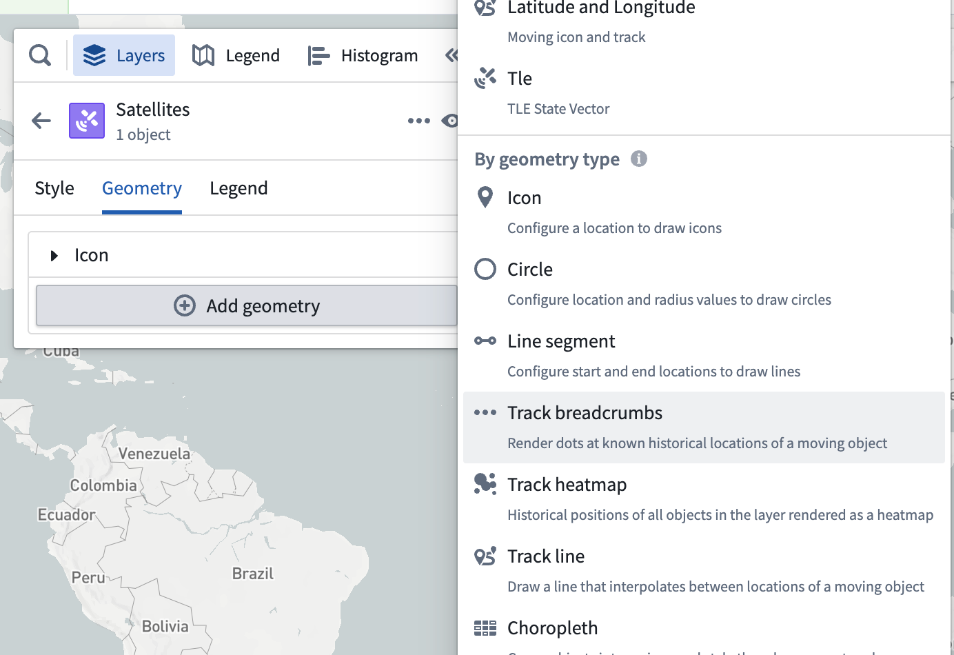 The timeline geometry to edit how the Flights object appears on a timeline.