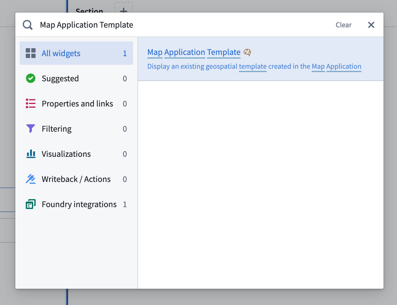 Adding the Map Application Template widget