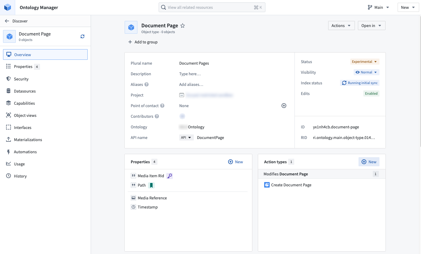 Create an action type.