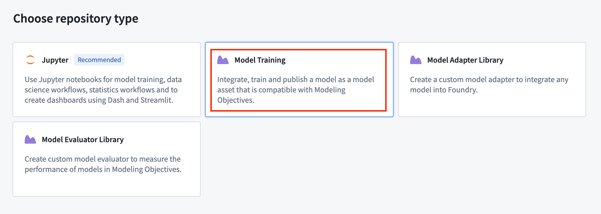 Initialize the Model Training Template.