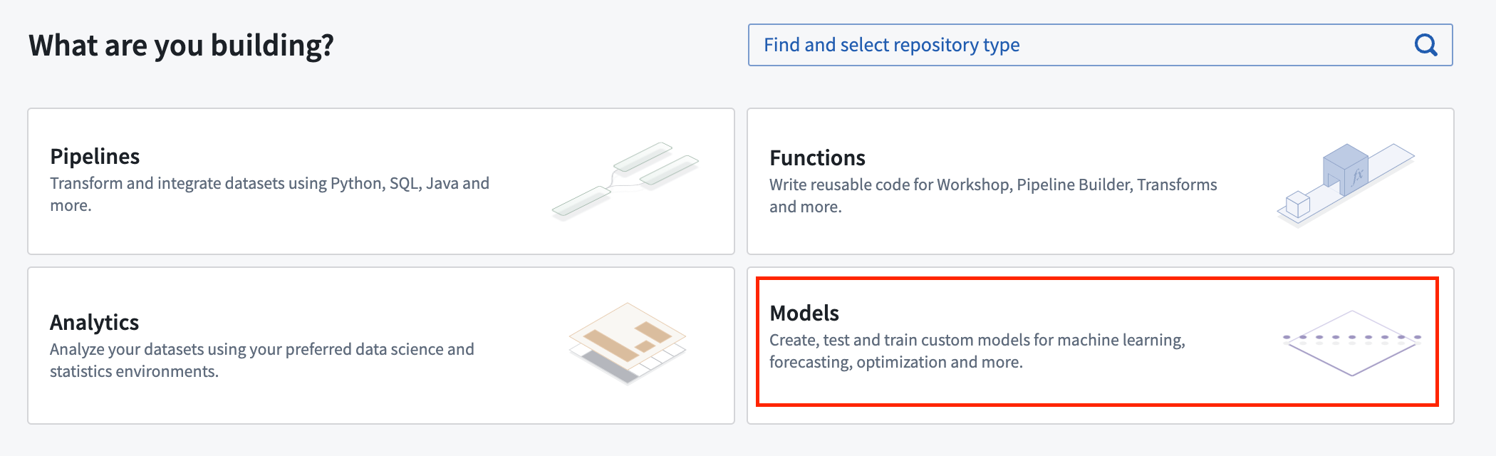 Choose a Model Type of Code Repository.