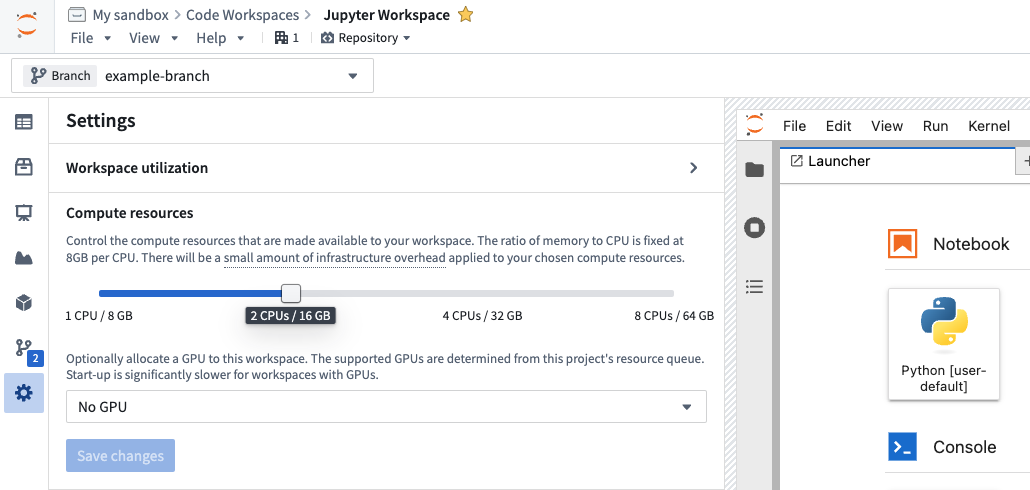 Managing session size in Code Workspaces.