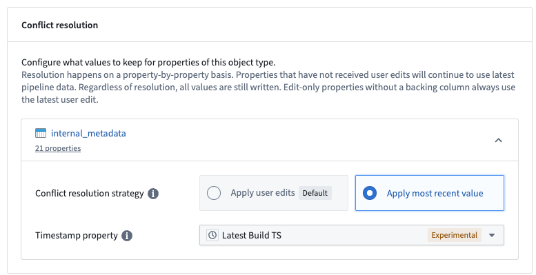 edits conflict resolution configuration