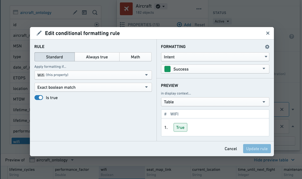 Modifying a rule