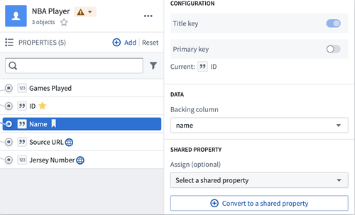 Using a shared property