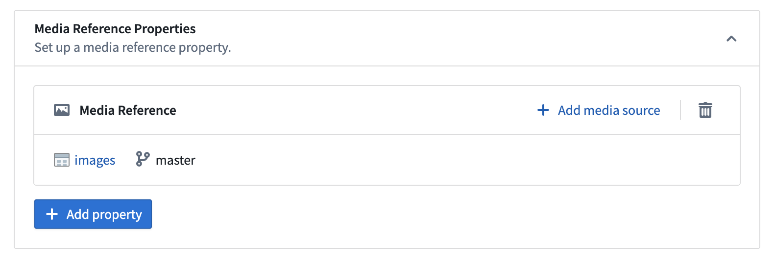 Media reference properties in the "Capabilities" tab.