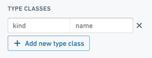 Add Type Class - Kind and Name fields