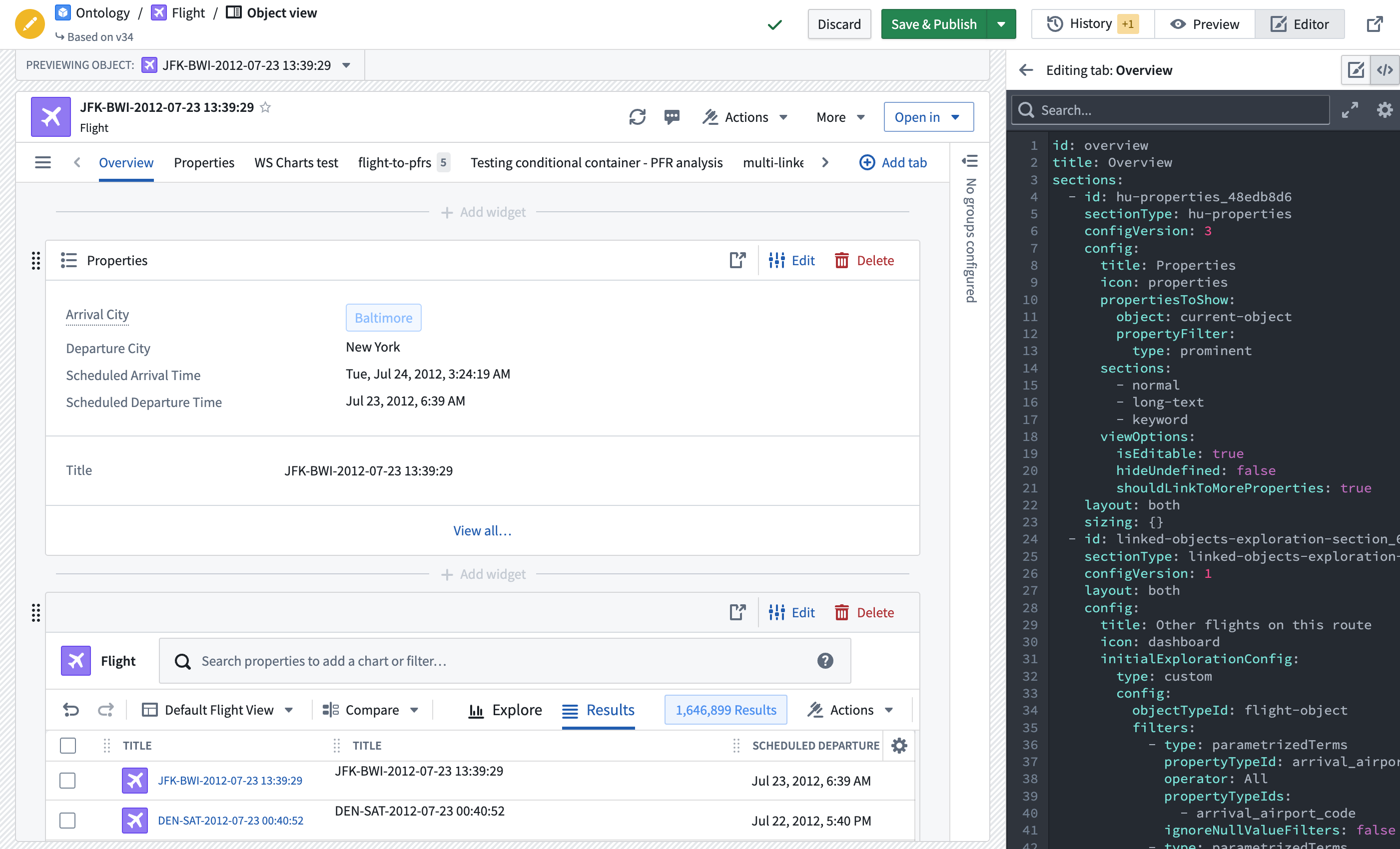 Open the YAML configuration to reuse widget configurations