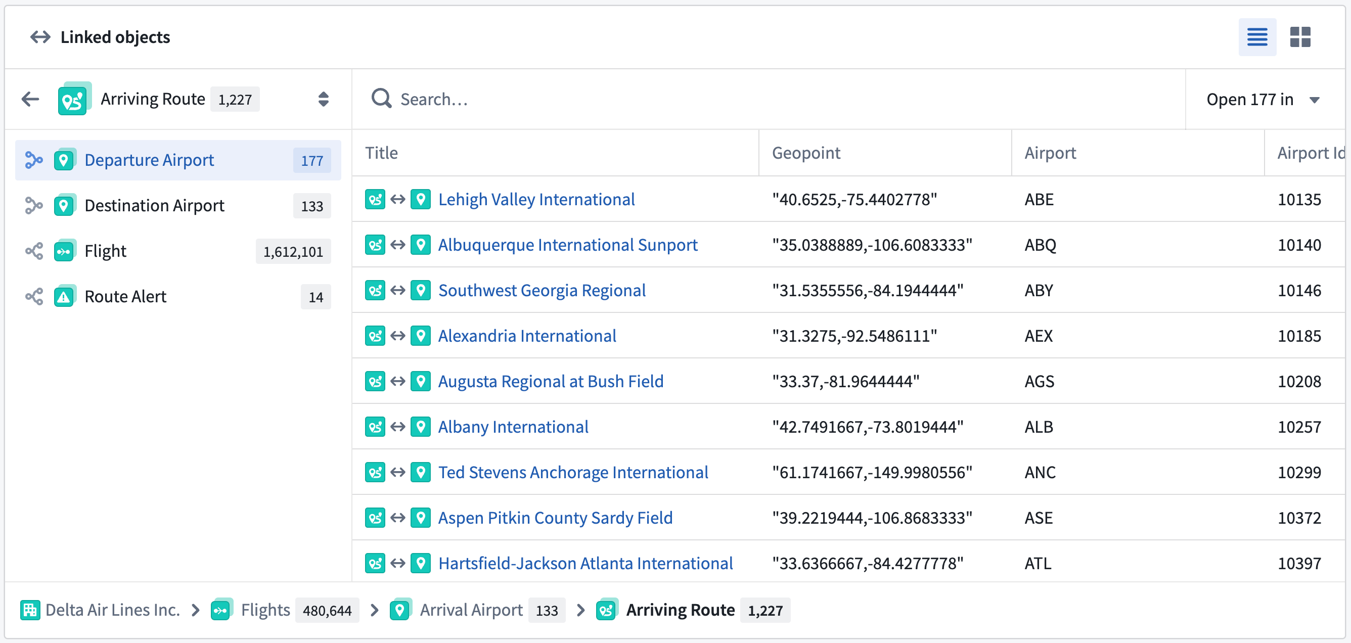 The Linked objects component.