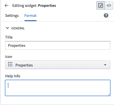 Edit general format settings in object view