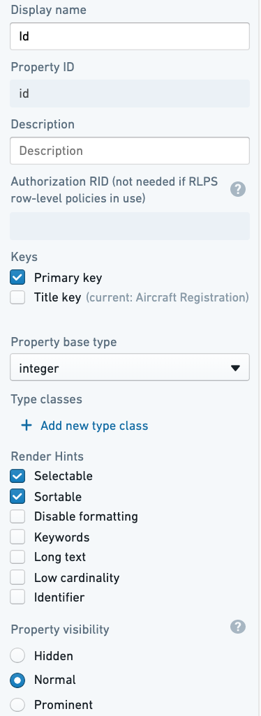 Properties in Ontology Manager