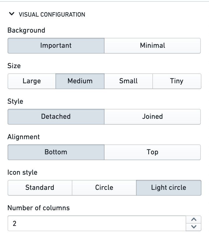 Property cards config