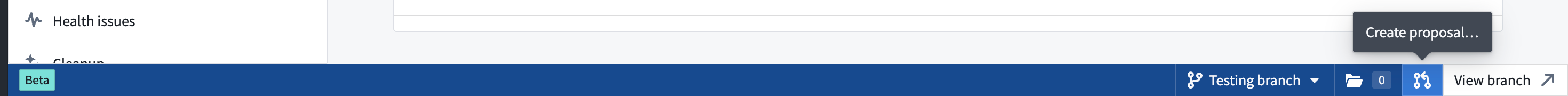 Create proposal from taskbar.