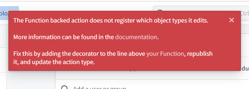 Functions provenance error