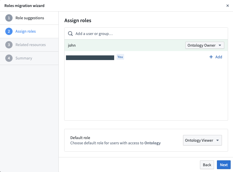 migrating one resource assign roles