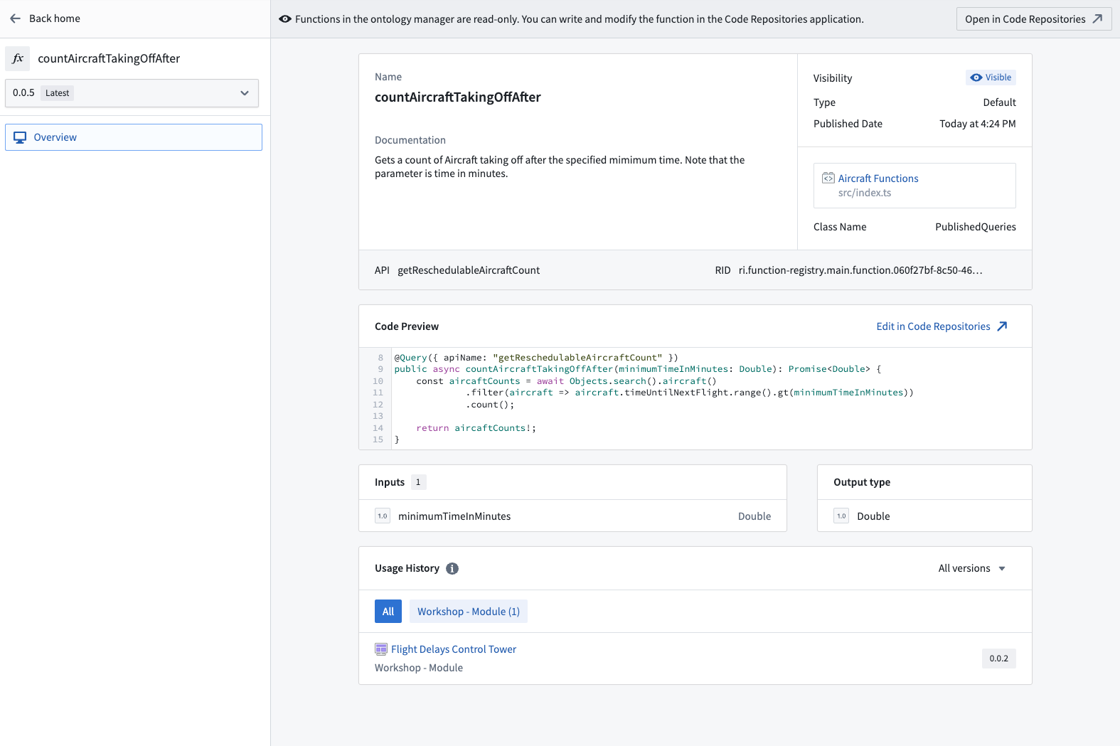 Function type view