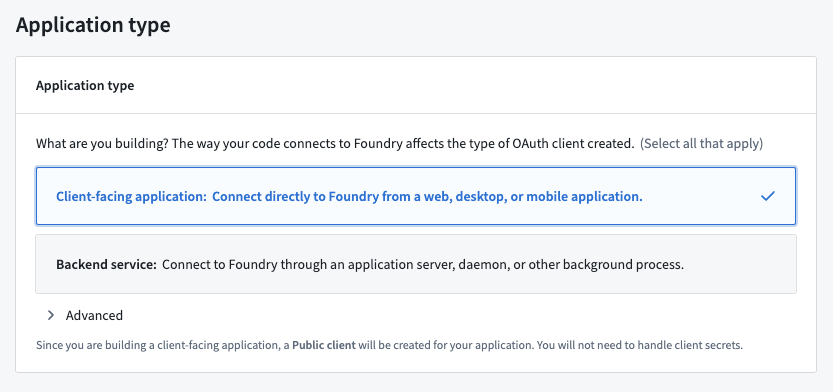 Create a client-facing application from Developer Console
