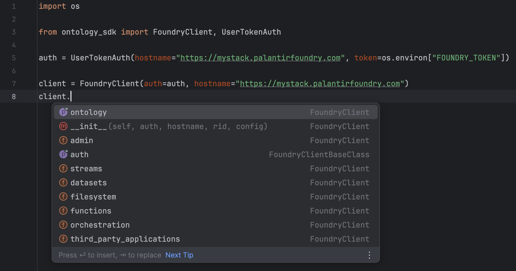 Access Platform SDK and OSDK through a single client