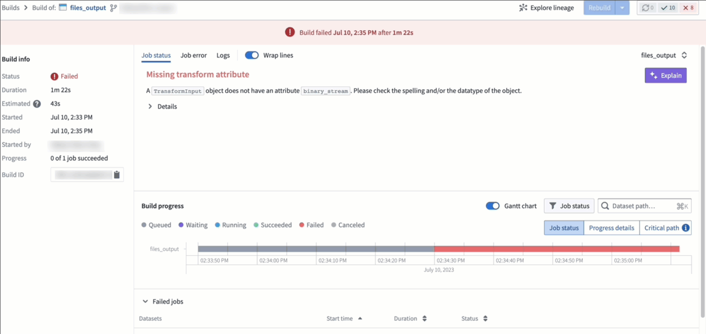 Animated screenshot of AI error enhancer in Job Tracker