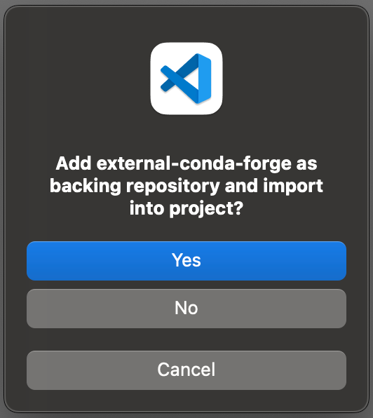 Backing repository import.