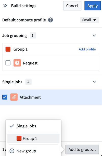 Add another output node to the same job group in the Build Settings panel.