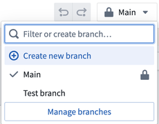 Screenshot of branches