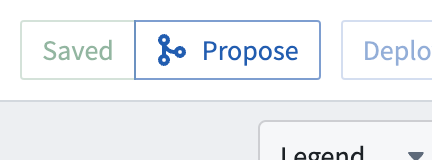 Screenshot of propose button