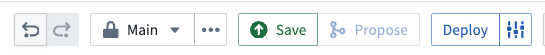 The Save button for the pipeline, found in the top right of the screen.