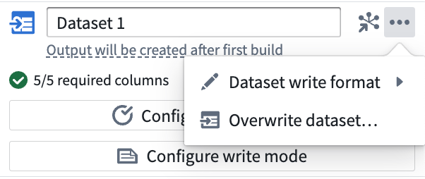 Output configuration settings 2