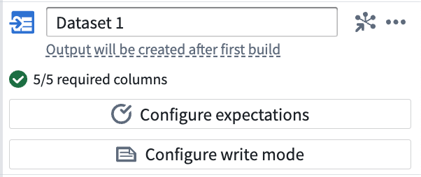 Output configuration settings 1