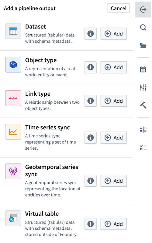 Output types