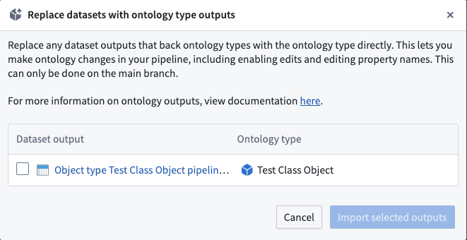 Select the symbol to link to the object type in Ontology Manager.