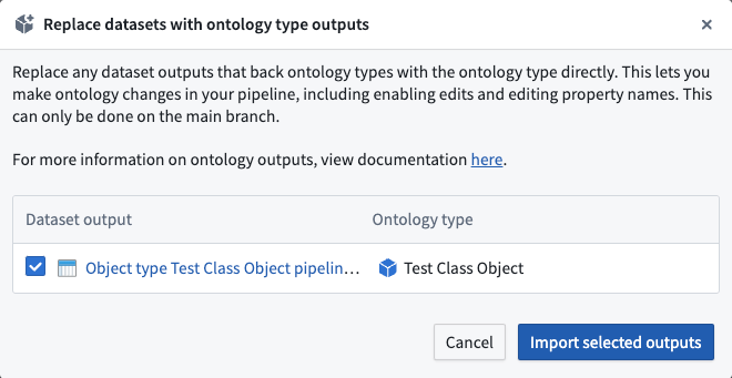 Select the symbol to link to the object type in Ontology Manager.