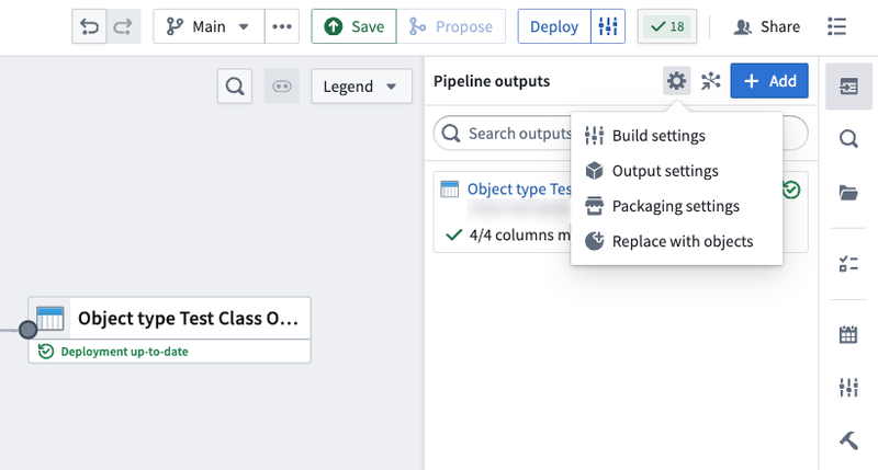 Select the symbol to link to the object type in Ontology Manager.