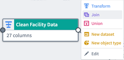 Screenshot of transforms join data