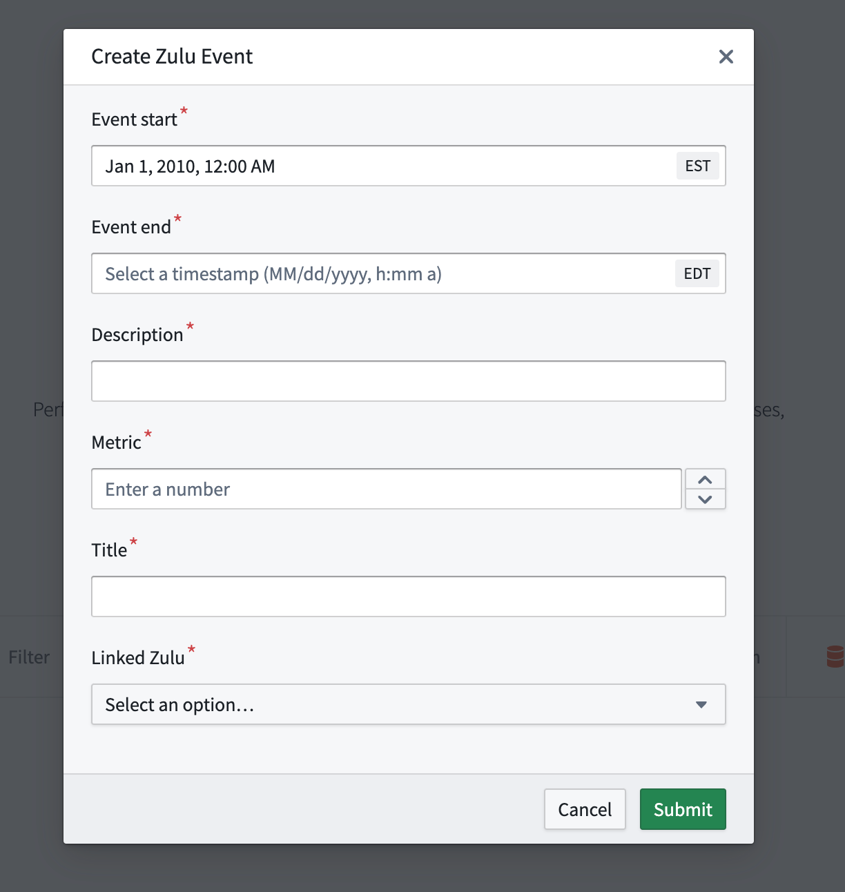 Action button form submission showing the pre-filled input