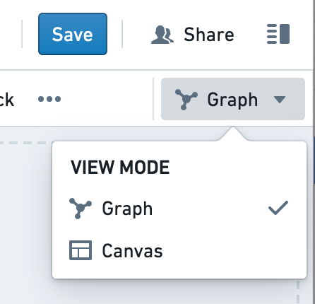 Toggle between view modes