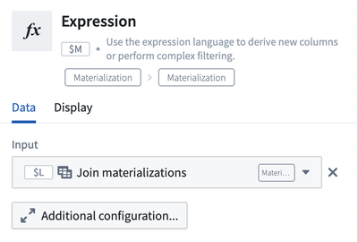 Expression configuration panel