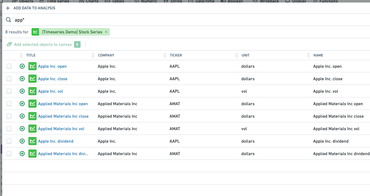 Time series search