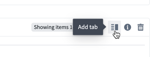 Add tab on card