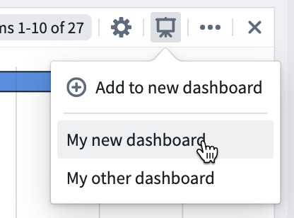 add to dashboard