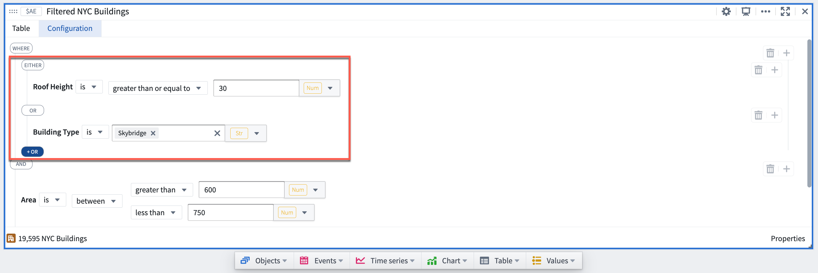 Filtering with an OR condition