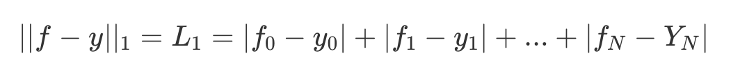 Sum of absolute differences formula