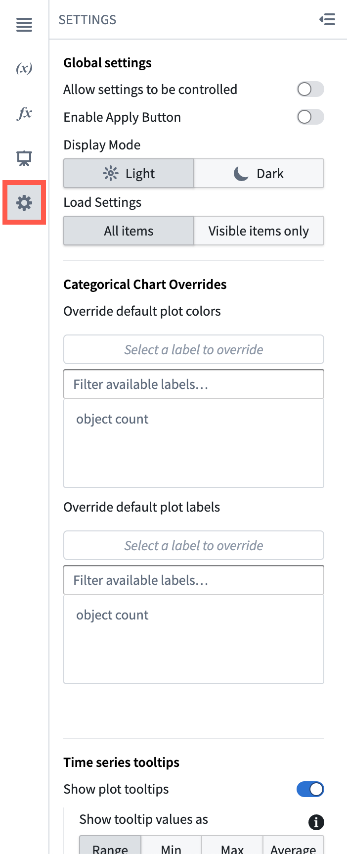 Hiding items on the segmentation canvas