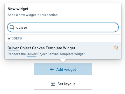 Quiver Object Canvas Template widget