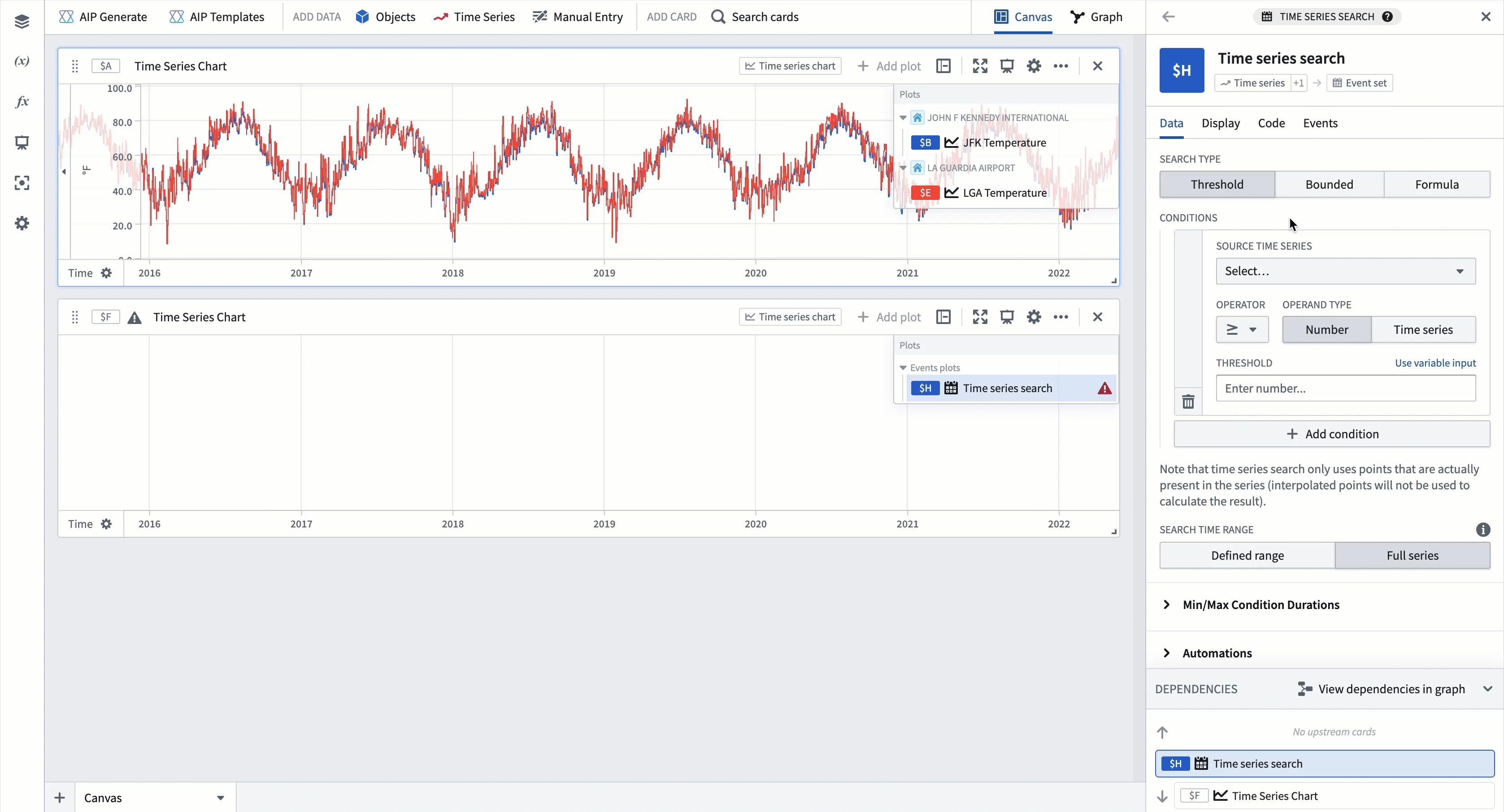 Basic threshold search